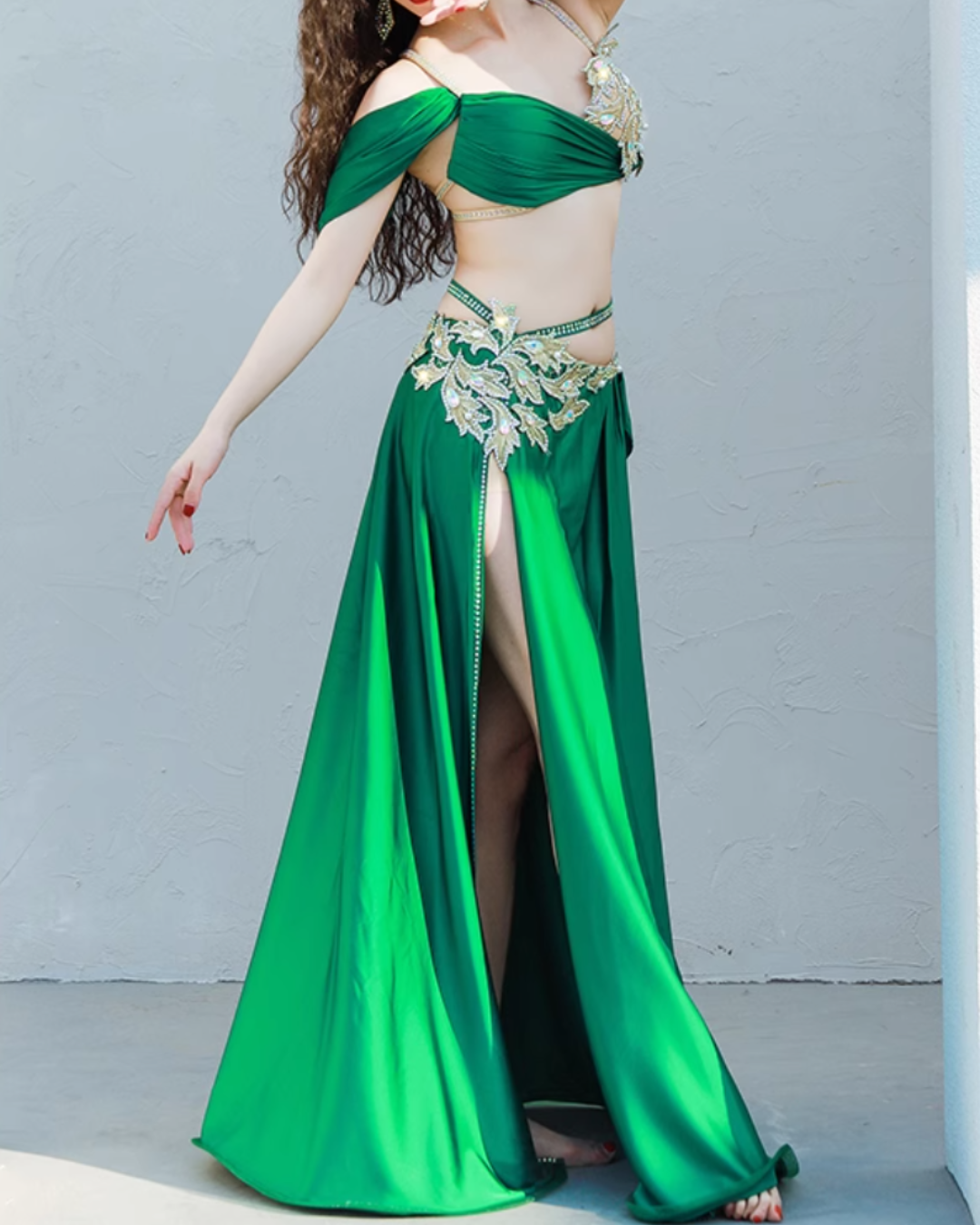 送料無料】 即納 ベリーダンス衣装 オリエンタル 初心者 セットアップ