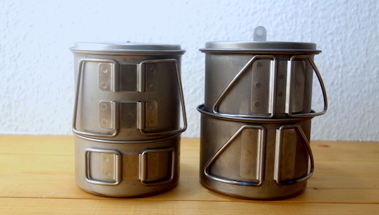 スノーピークの「ソロセット極チタン」と「ソロセットチタン」を比較し