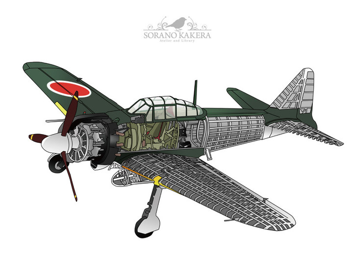 空のカケラ ライブラリ : 零戦の型式雑学 21型から52型、64型まで
