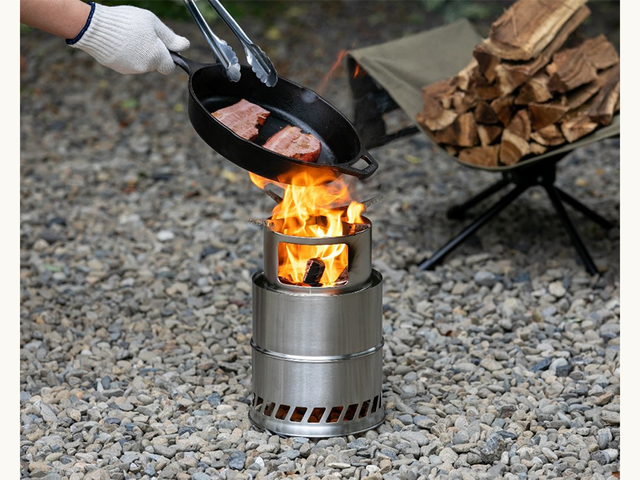 二次燃焼ストーブ「ステンレス焚き火ストーブ」｜コメリのオリジナル