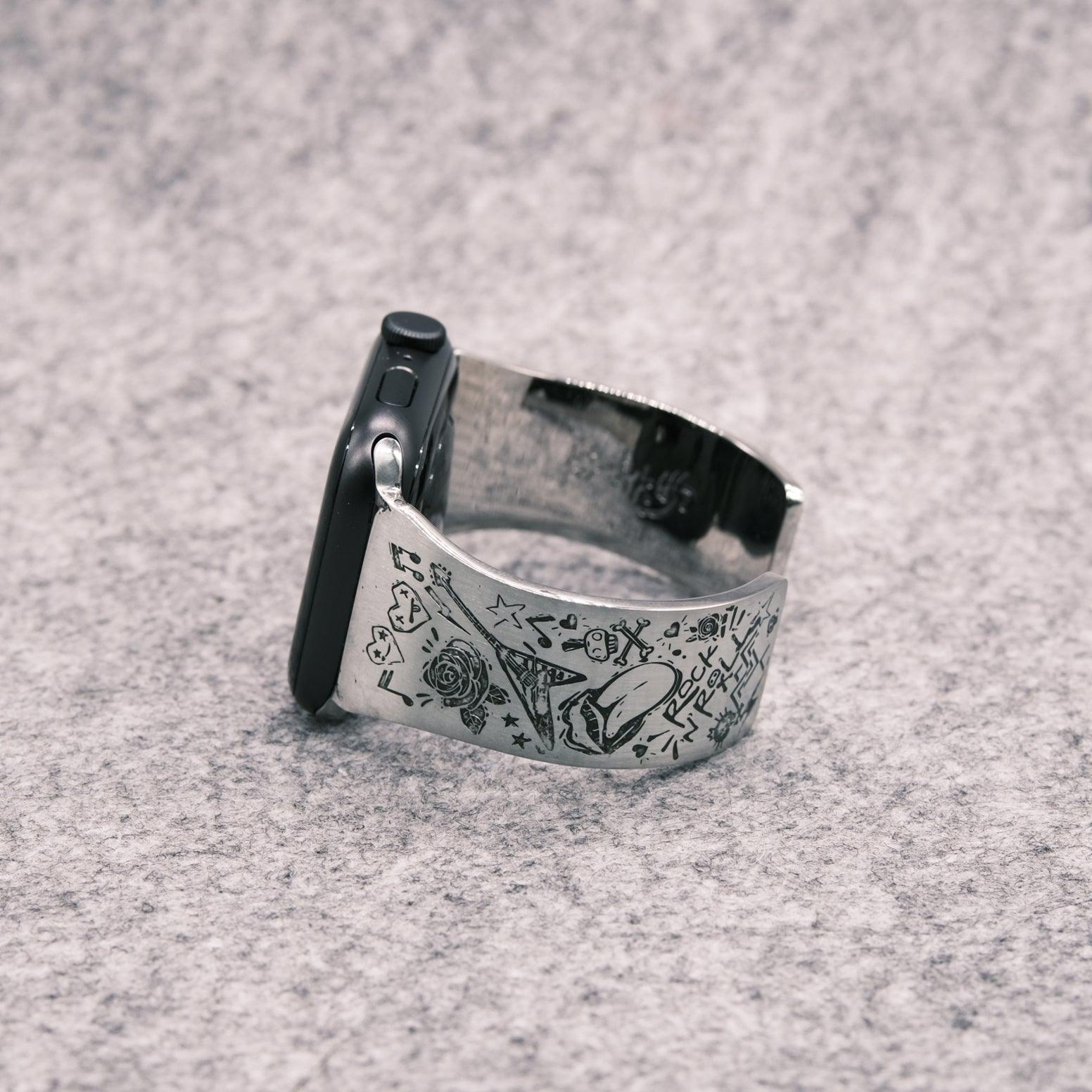 ROCK N ROLL AppleWatchバングル シルバー