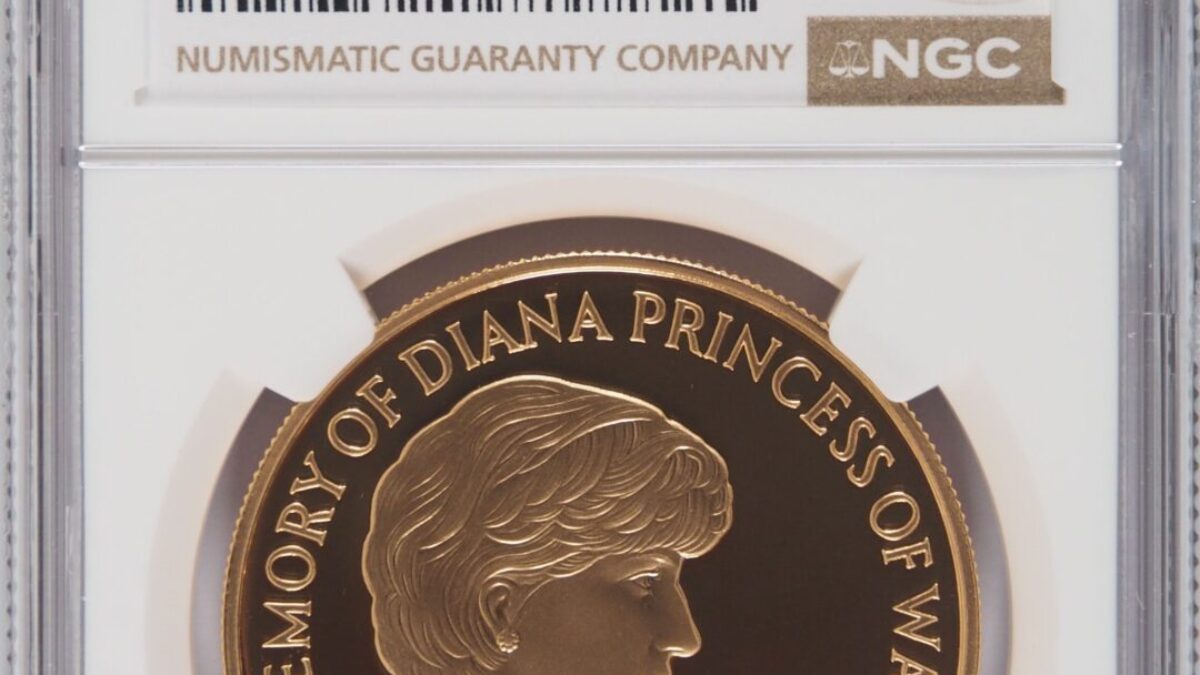 1999年 ダイアナ妃追悼記念 5ポンド金貨 NGC PF70UC - ソブリンハブ