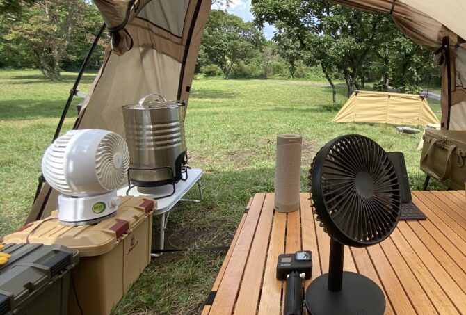 スノーピークのフィールドファンをレビュー！風力はどのくらい強いの