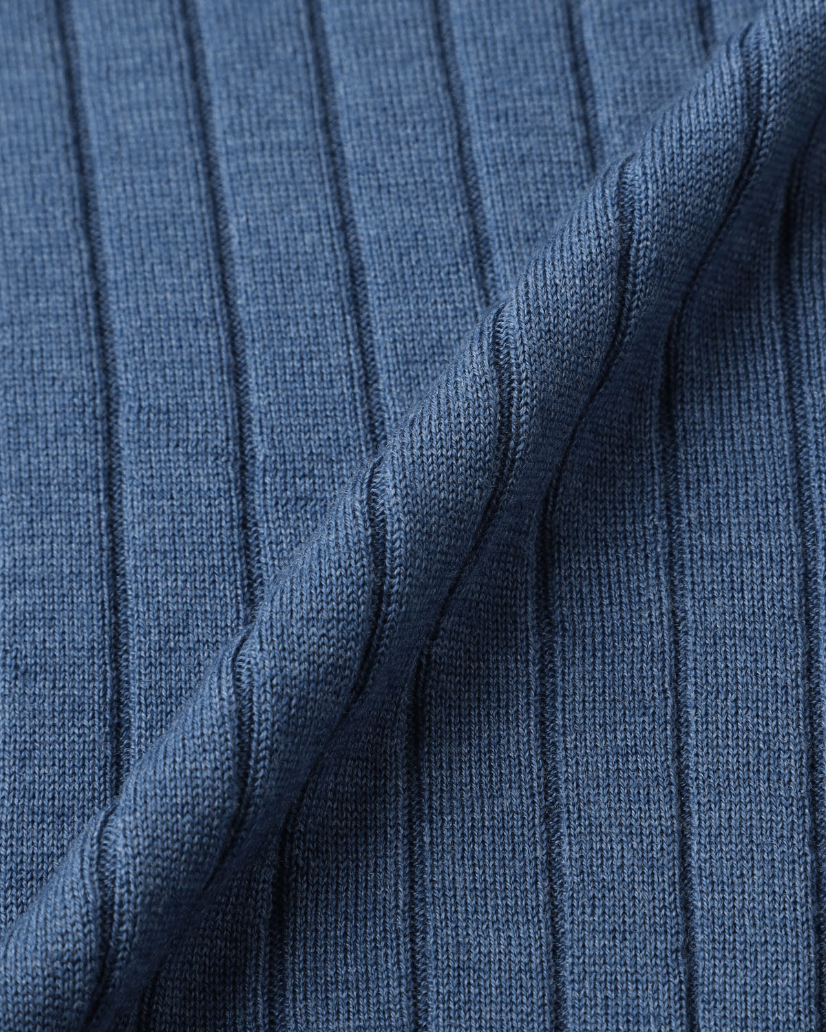 18Gワイドリブ エクストラファインメリノウール×シルク クルーネック