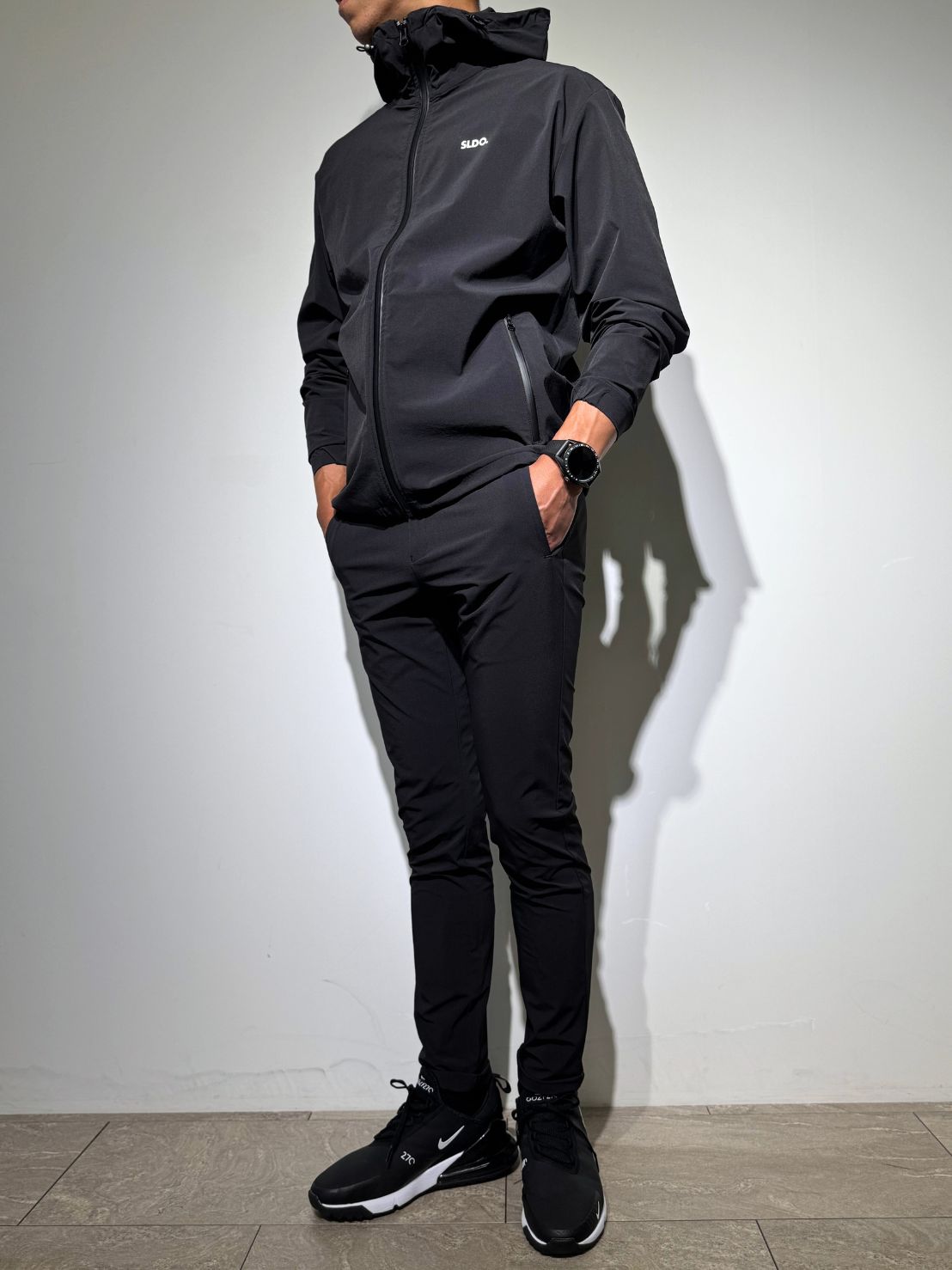 撥水サンシェイド LIGHT NYLON SLDO. 4WAY STRETCH パンツ/MATTE BLACK