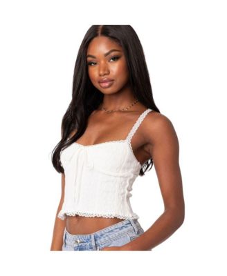 Edikted Women's Lacey Knit Tank Top - Macy's