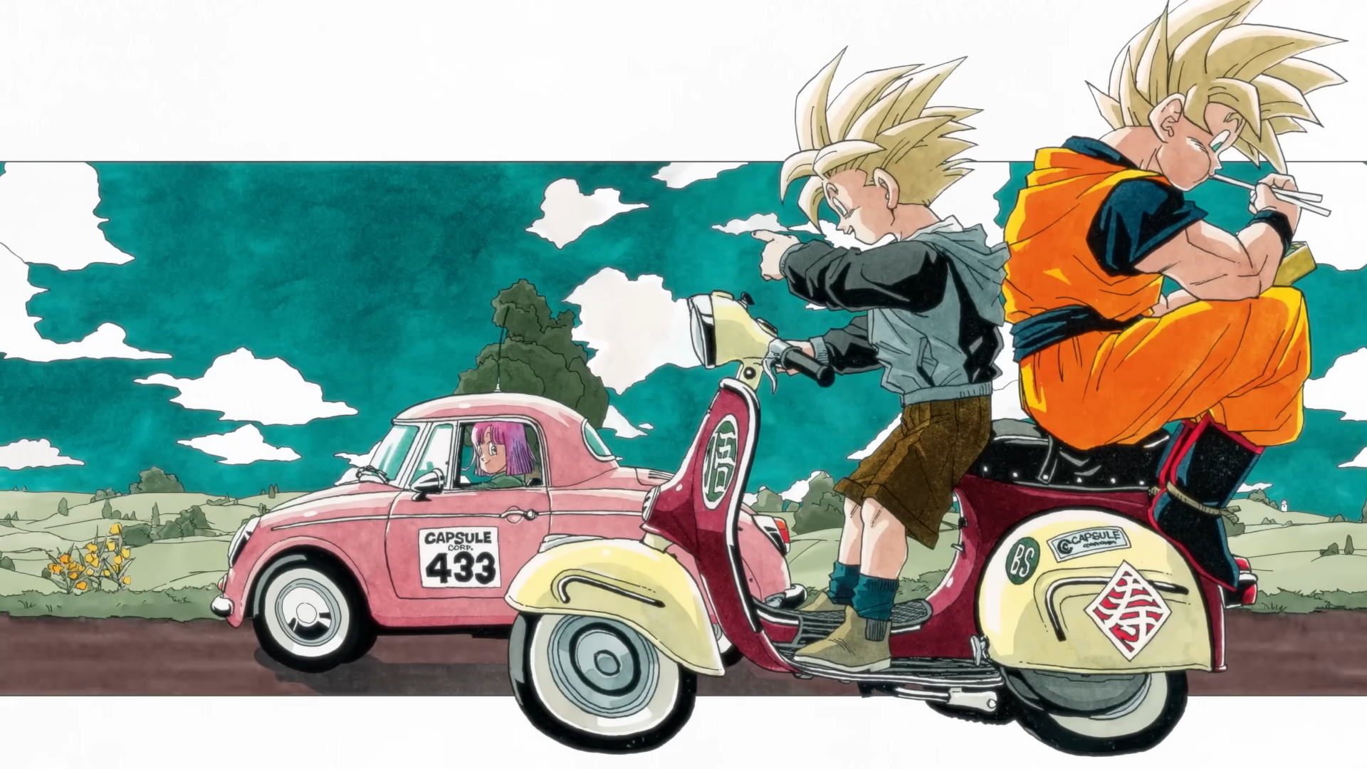 鳥山明による原作漫画の名場面などをアニメーションに