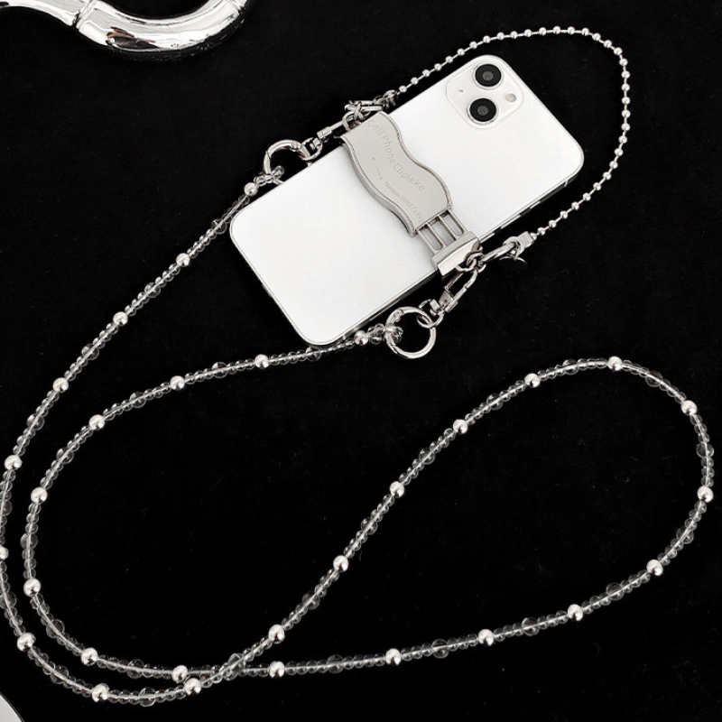 デザインボールチェーンメタルサイドクリップタイプスマホショルダー