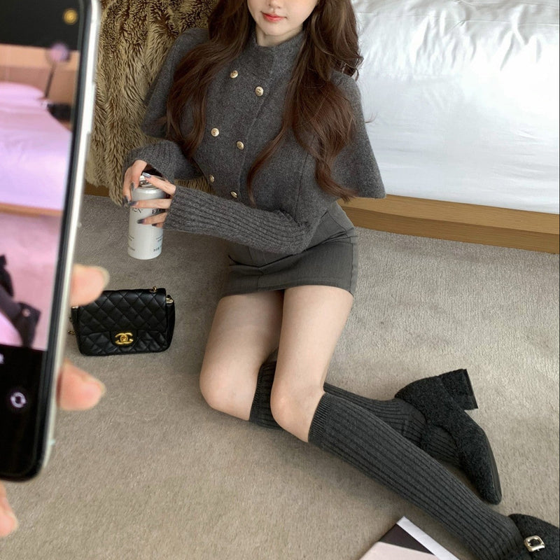 ケープニットグレーセットアップAS1697 – SNACC