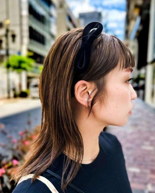 ACCA アッカ￼￼黒リボンスワロスキージェムヘアゴム ACCA アッカ