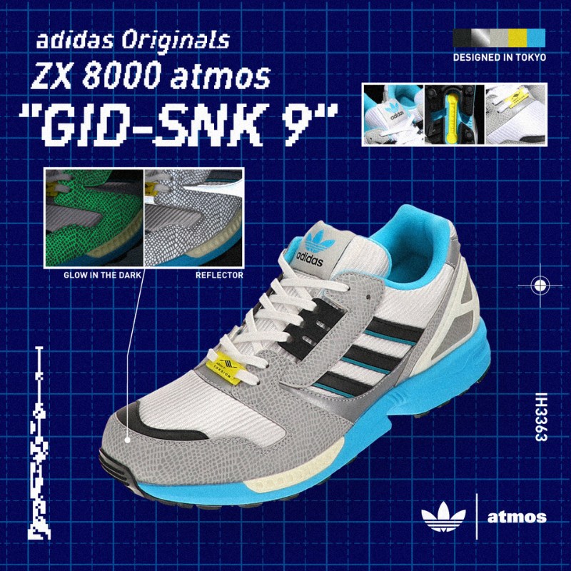 8月10日発売【adidas x atmos ZX 8000 “G-SNK 9”】スカイツリーを