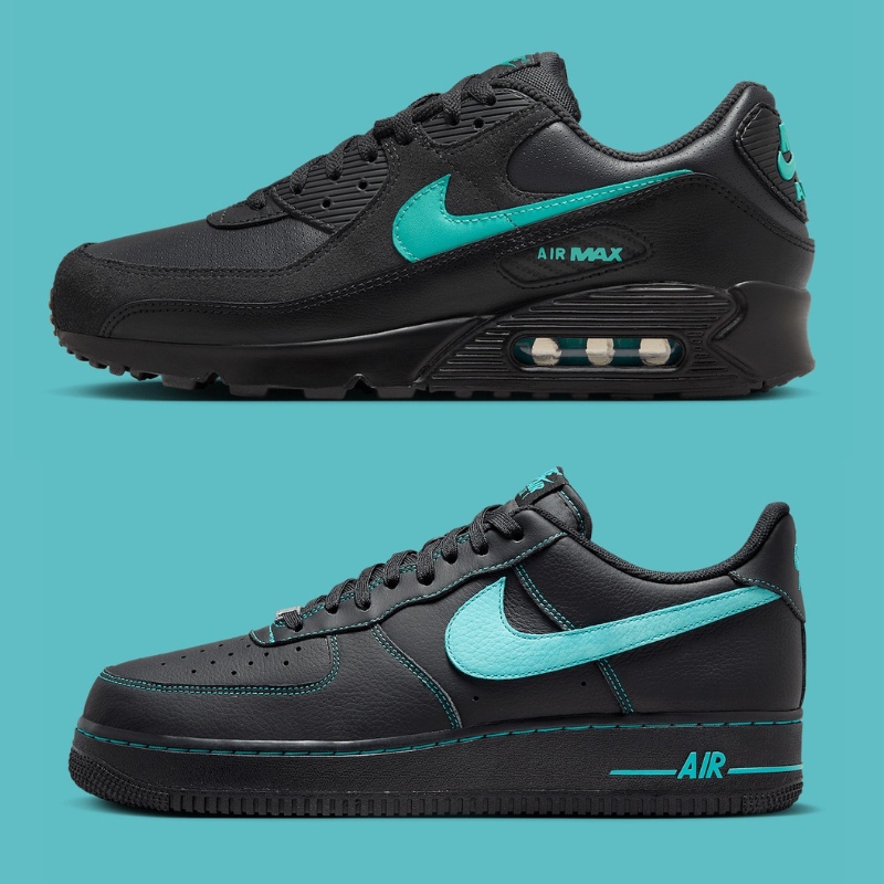 5月1日海外発売｜Nike Air Max90 & Air Force1 Low “Black Tiffany”