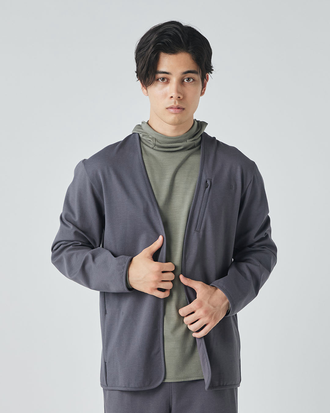 OUTLET】JP 220 ポンチ ボタンレス カーディガン(ユニセックス) – SNJ