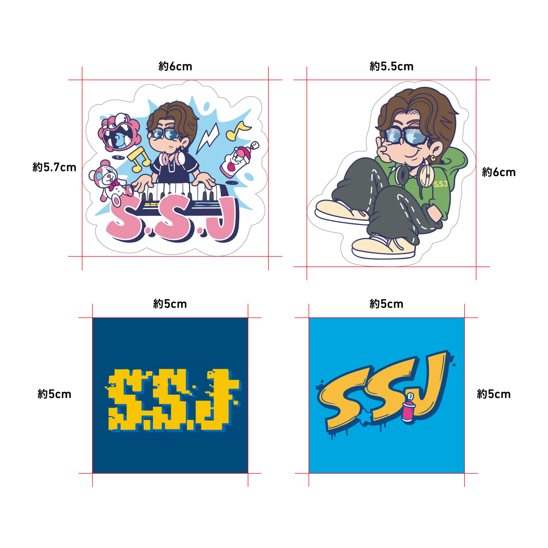 S.S.J 2025 〜Artist ver.〜 ステッカーセット | S.S.Jオンラインショップ