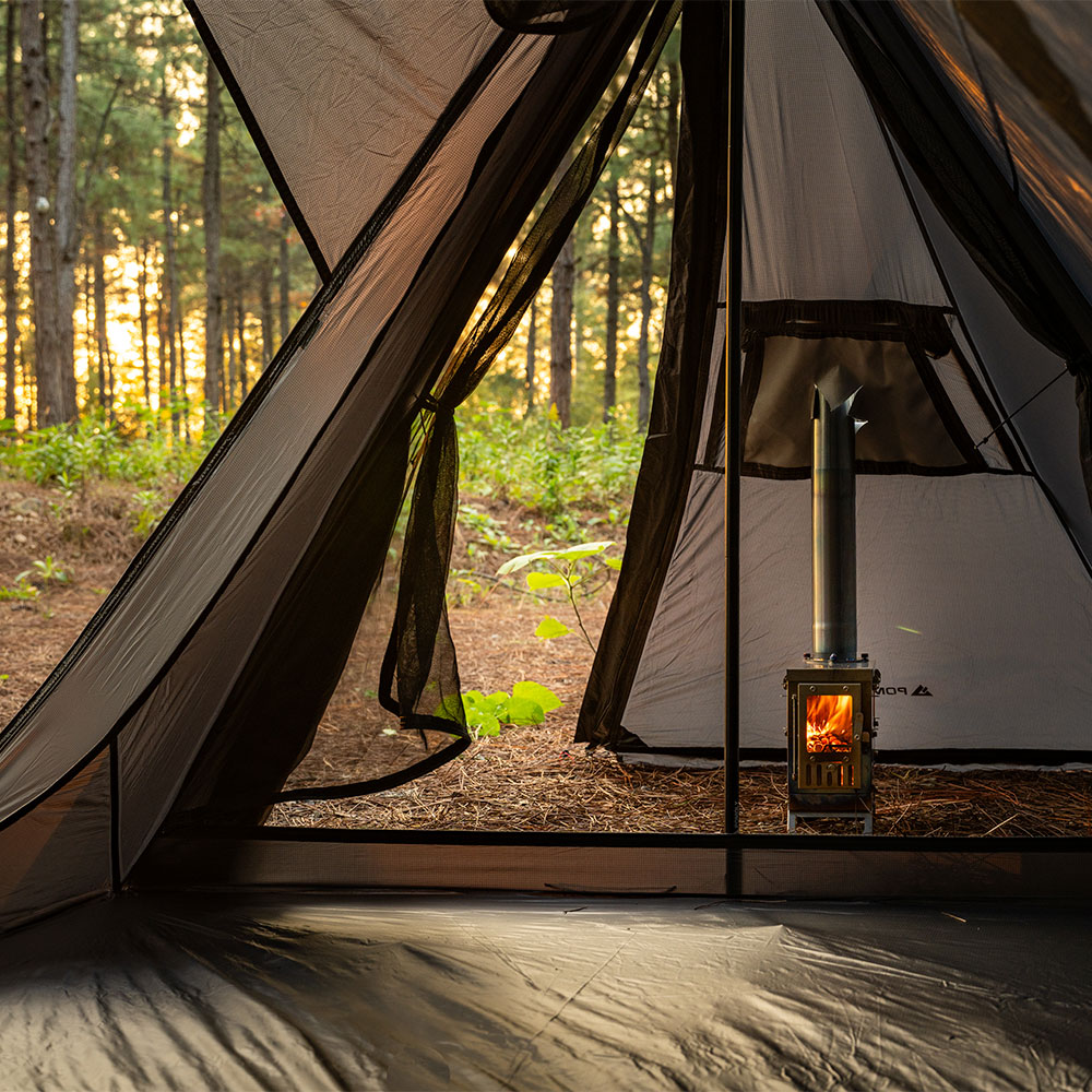 STOVEHUT 20 超軽量 パップテント | 前室あり 軍幕テント煙突穴付き