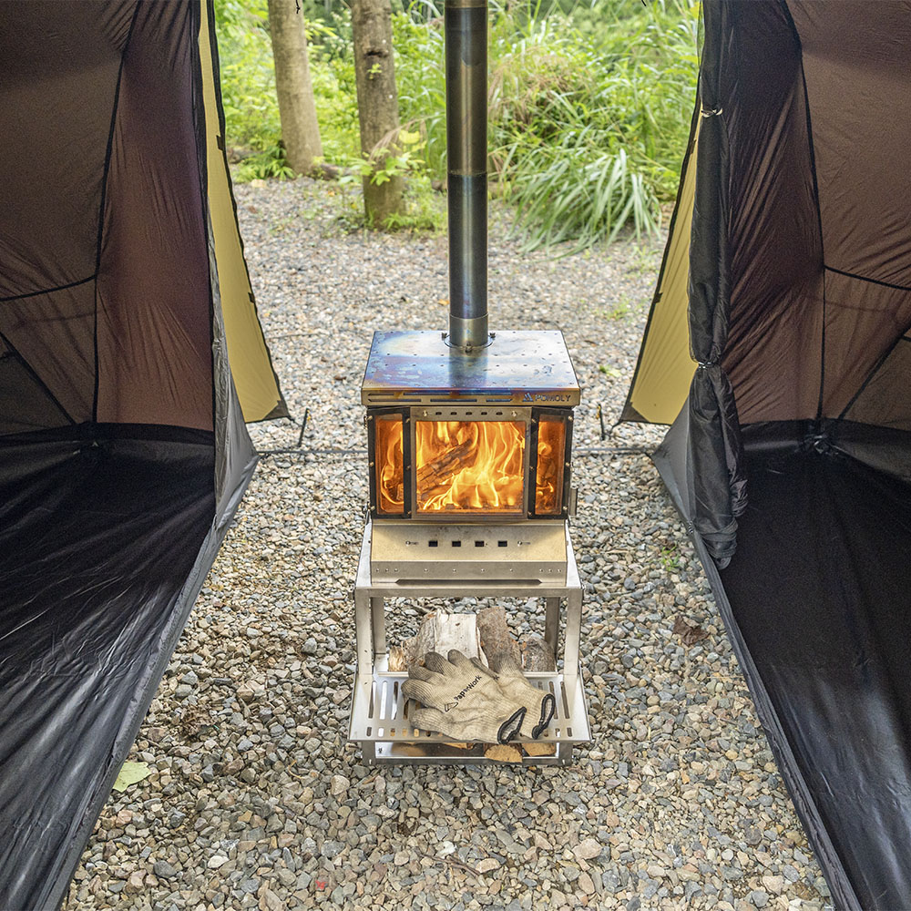 POMOLY Reactor Ti 薪ストーブ | チタンストーブ キャンプ用暖炉