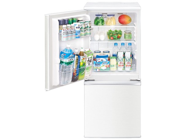 SJ-D14F-W シャープ 冷蔵庫 霜取り不要 2ドア つけかえどっちもドア