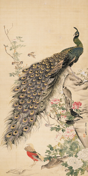 コレクション 風景の交響楽 シンフォニー 長沢蘆雪 《牡丹孔雀図