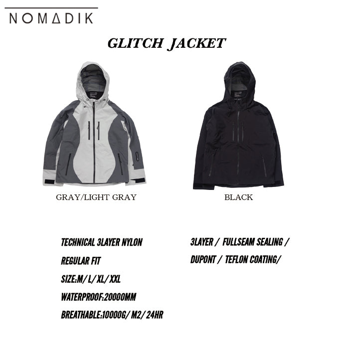 スノーボード ウェア ノマディック NOMADIK GLITCH JKT BLACK 日本正規品