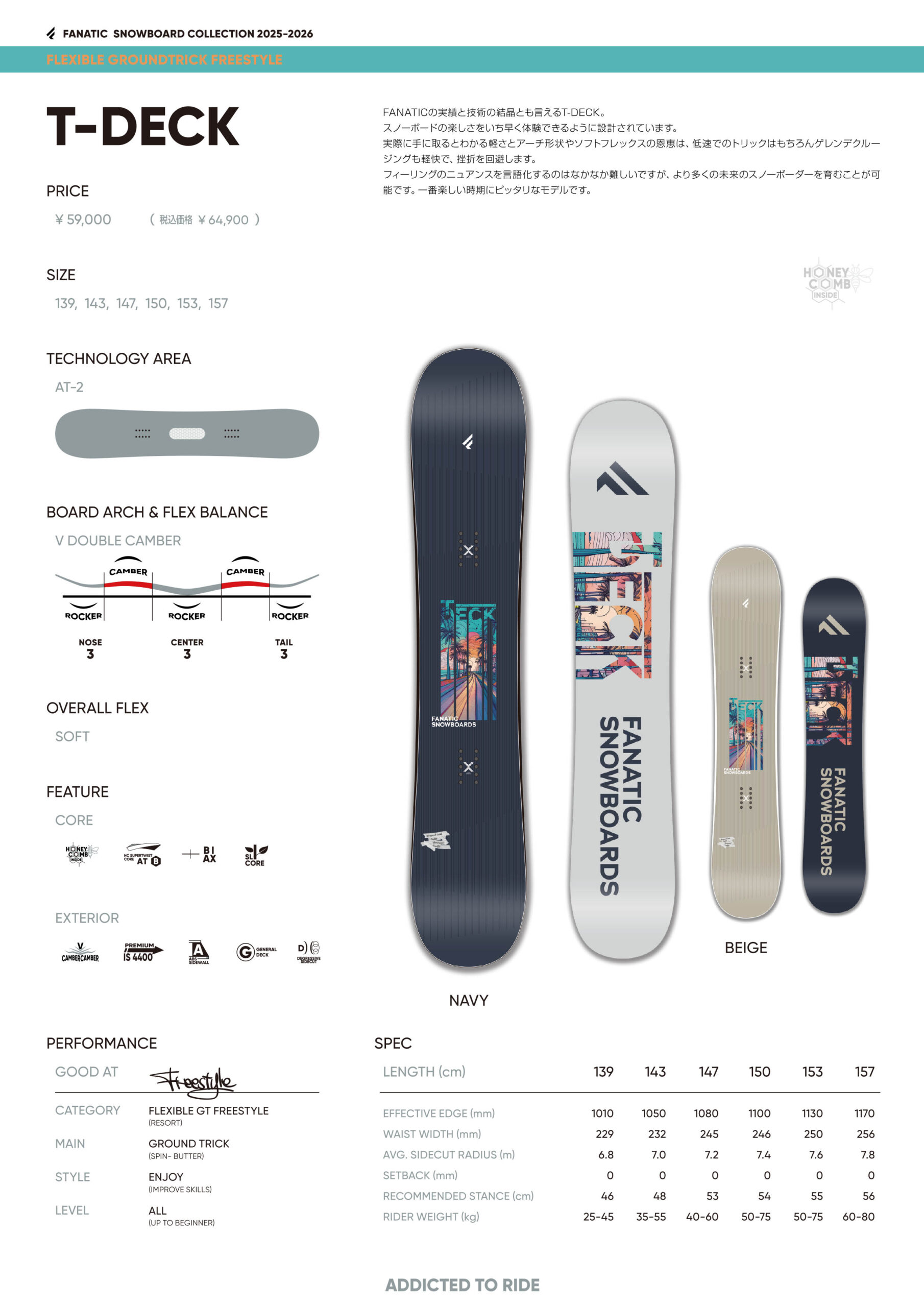 公式】FANATIC (ファナティック) T-DECK 25-26 - | Fanatic SPORTS-W