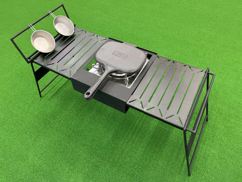 タフまる専用設計！WILD OUTDOORのタフまるアイアンテーブル！[2023.08