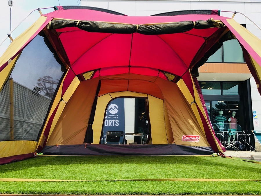 コールマンタフスクリーン2ルームハウス廃盤カラーのバーガンディ