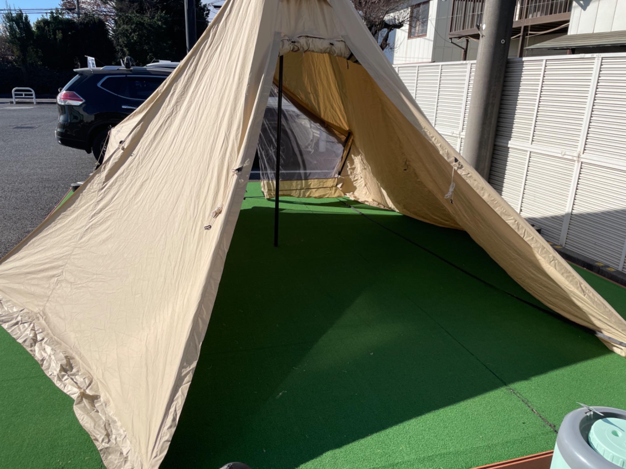 冬の季節にピッタリ！広々と使用できるシェルター モーニング