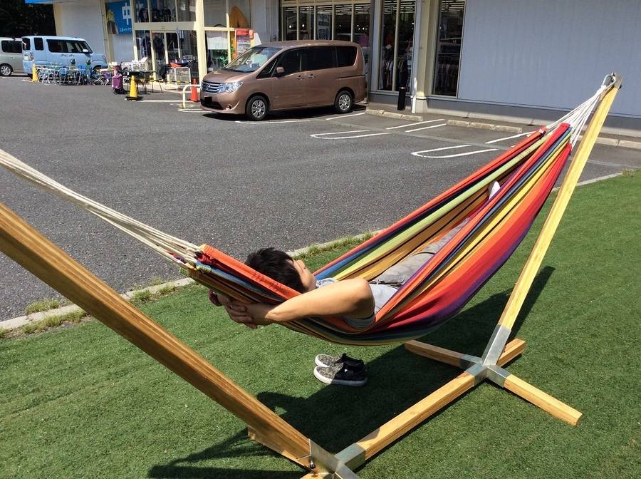 スポーツ柏】Byer(バイヤー)のバンブーバイキングスタンド付ハンモック