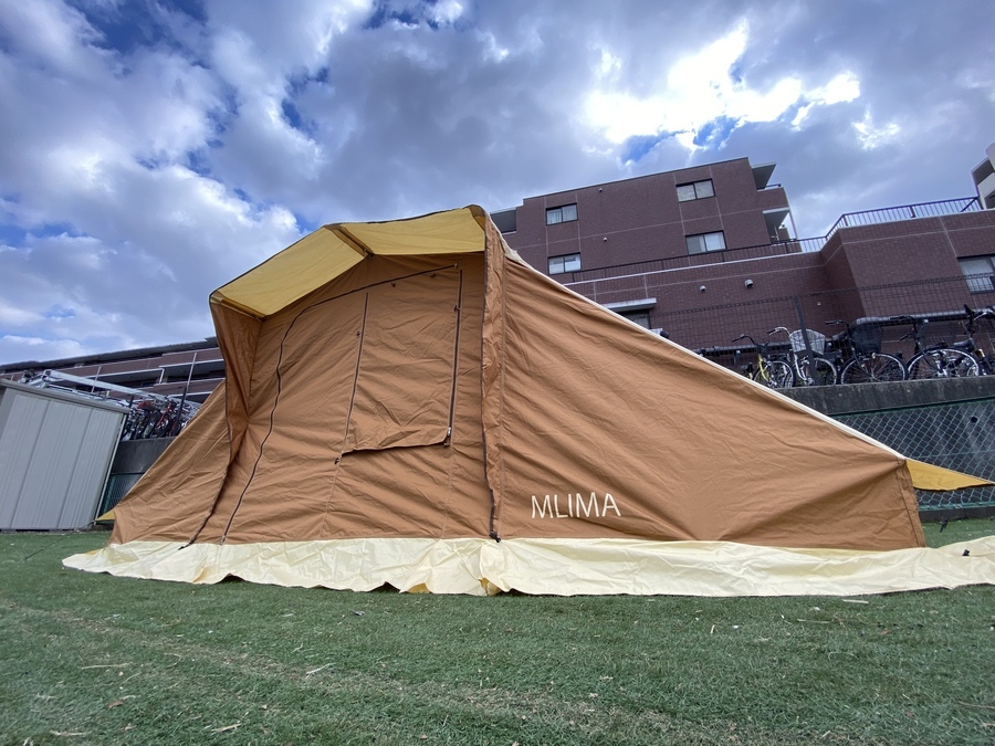 ロッジテントだけど簡単設営！レトロ可愛いMLIMAのバハリ4[2022.02.05