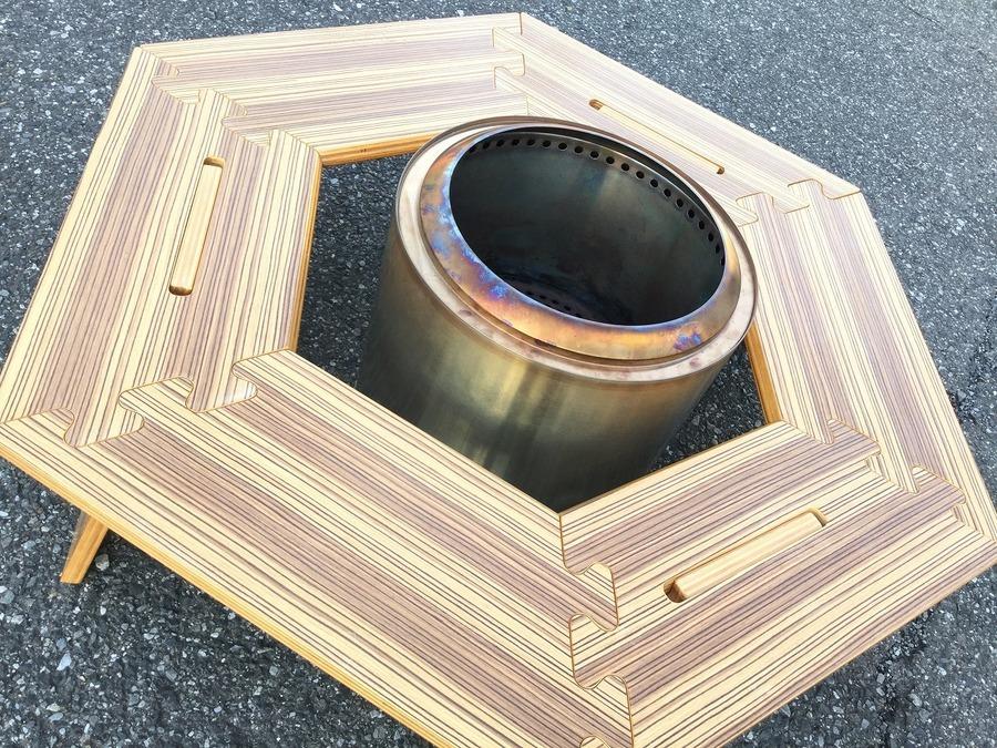 焚き火に最適】The Arth(ざぁ～ッス)ヘキサテーブル『しま次郎