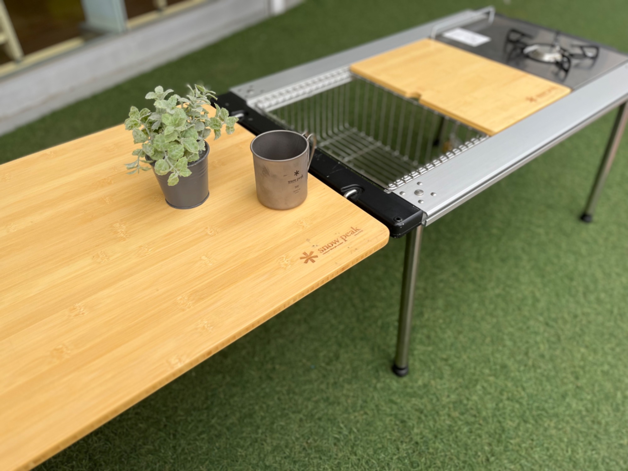 スノーピーク マルチファンクションテーブルコーナーL竹 peak 400脚