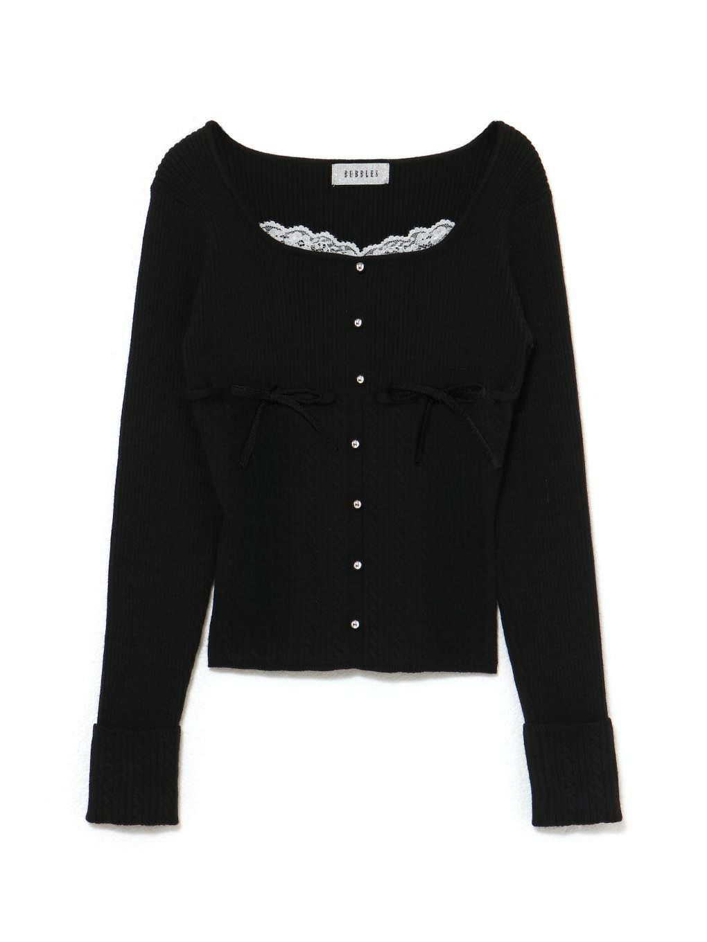 BUBBLES】リボンケーブルニットトップス | sparkling mall online store