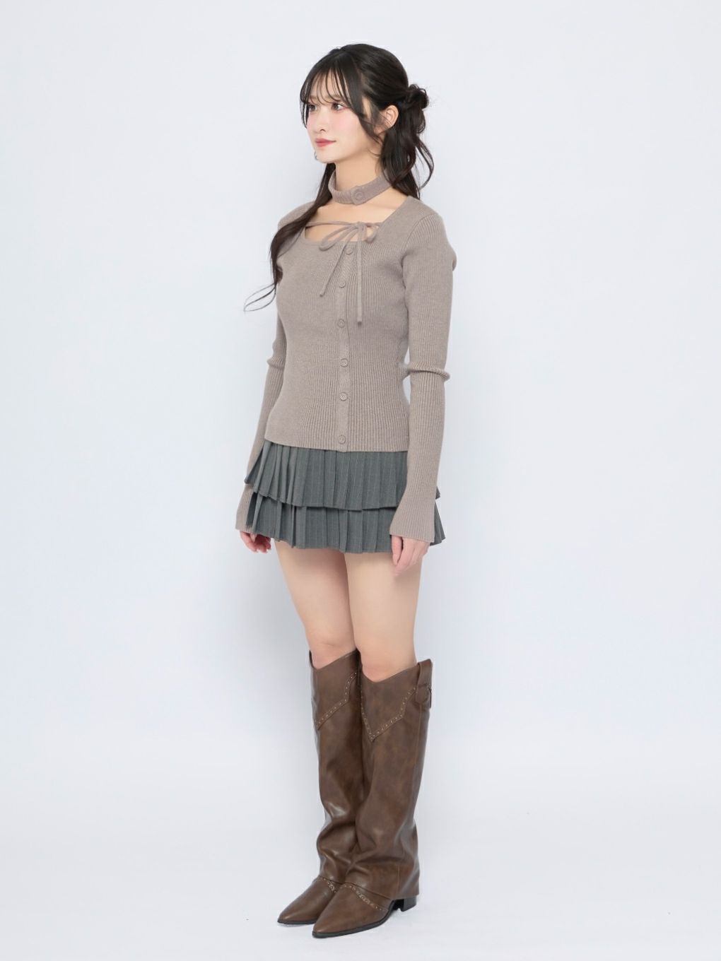 BUBBLES】チョーカーボタンニットトップス | sparkling mall online store