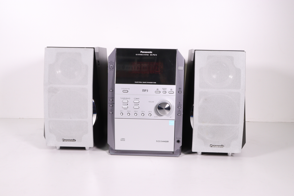 Panasonic 5 CD Changer Stereo System SA-PM19 (With Remote
