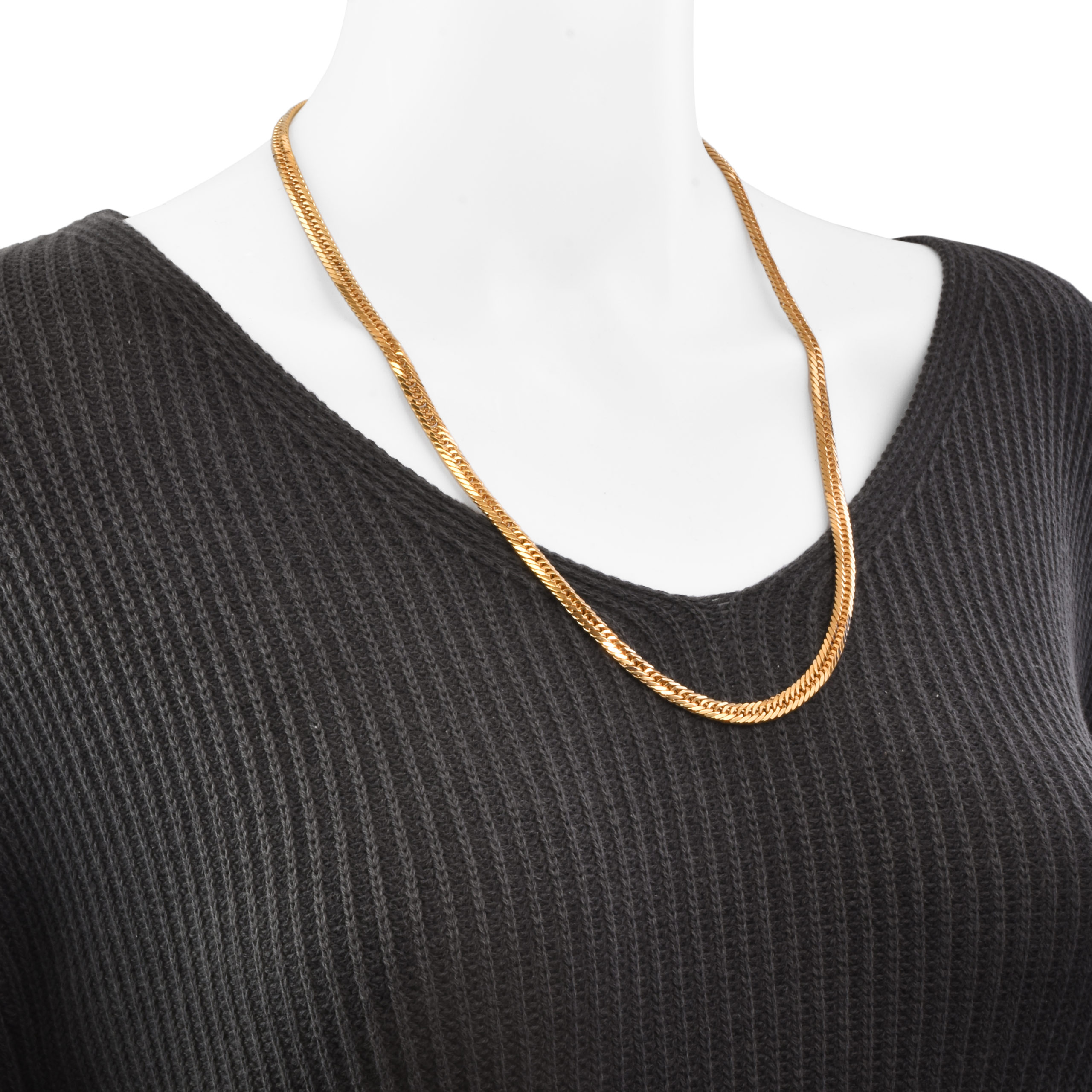 K18 18金 喜平ネックレス 8面トリプル Vカット 50g 60cm 5.8mm幅 中