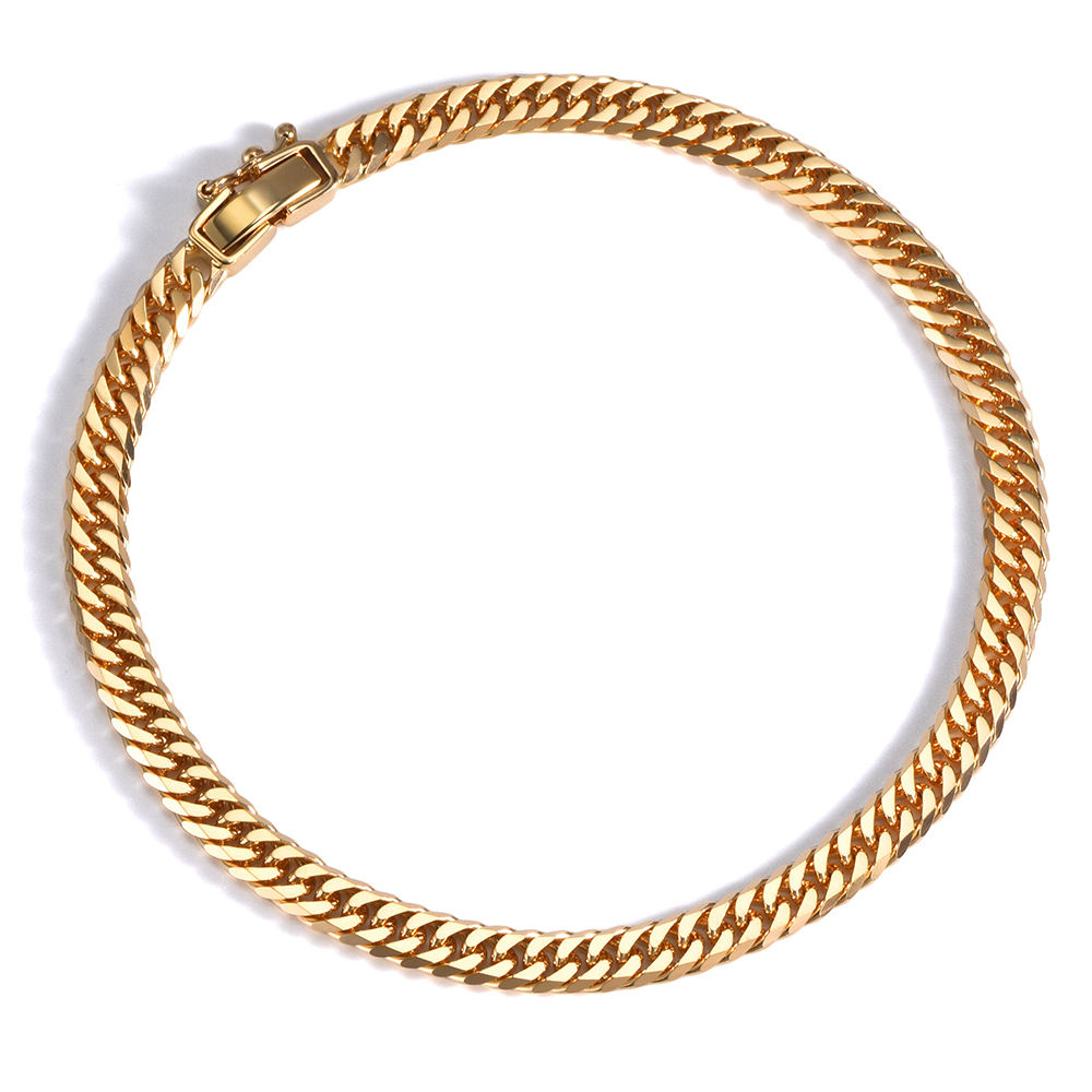 K18 18金 喜平ブレスレット 6面ダブル 10g 18cm 4.2mm幅 中折れ