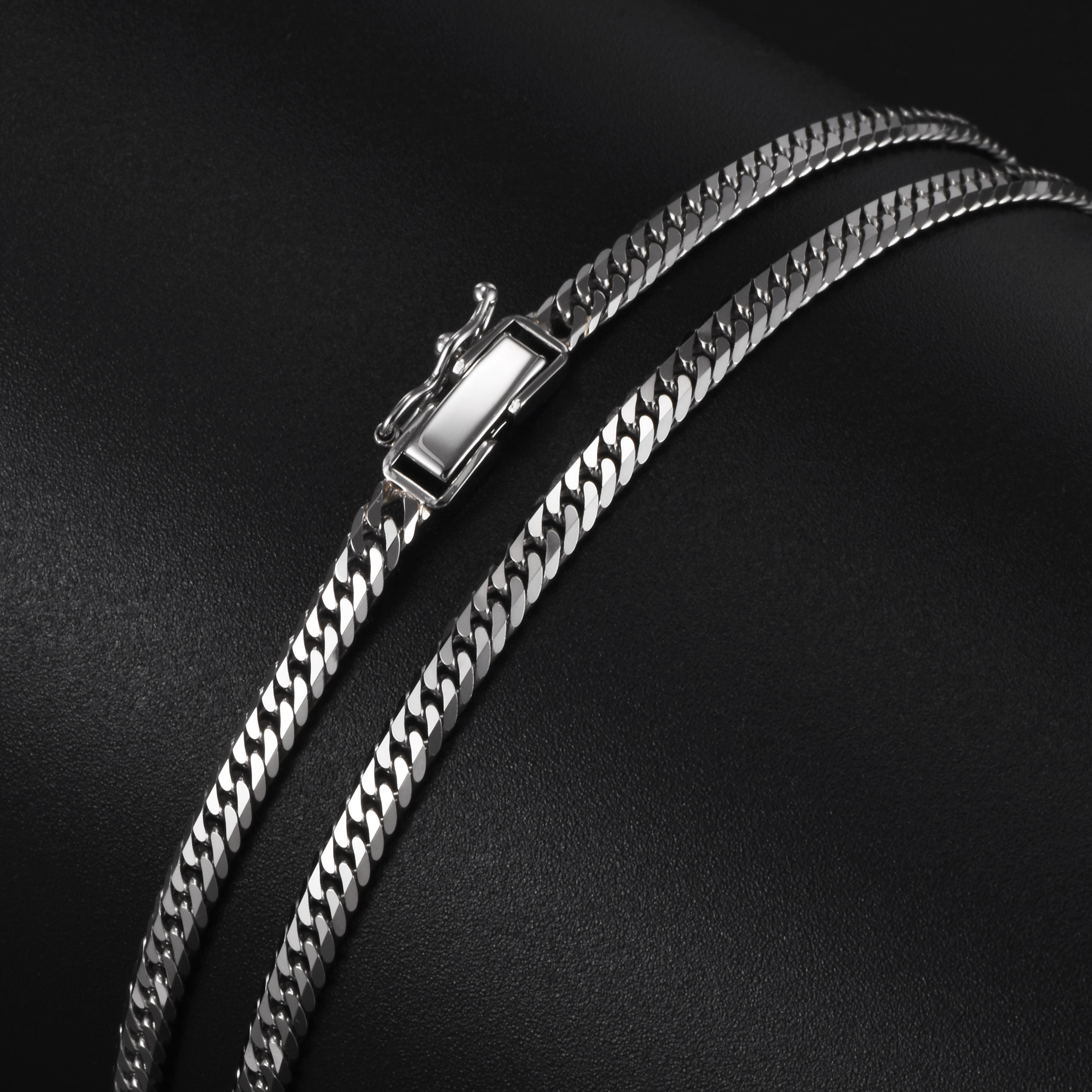 Pt850 プラチナ850 喜平ネックレス 6面ダブル 20g 50cm 3.2mm幅 中折れ