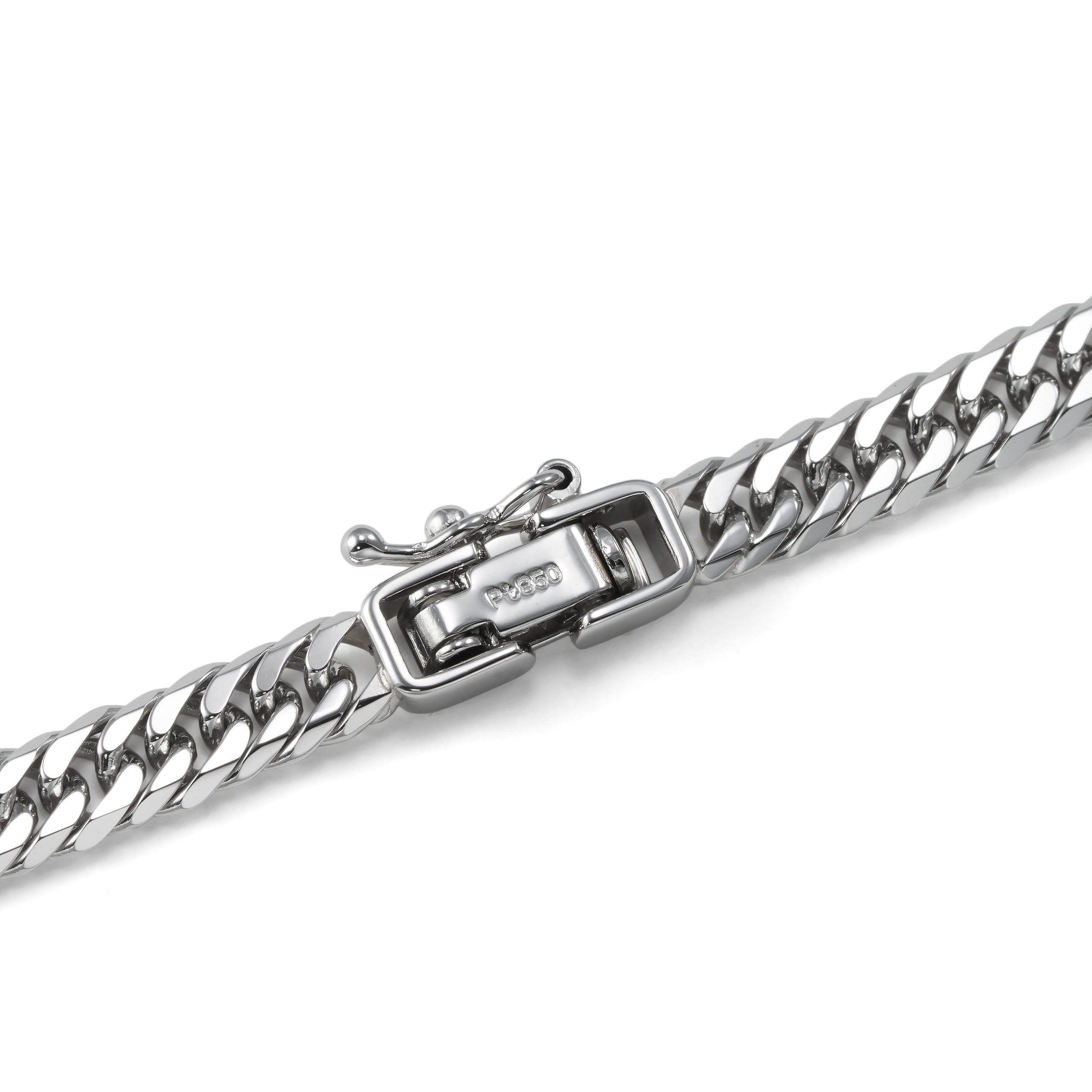 Pt850 プラチナ850 喜平ブレスレット 6面ダブル 約10g 18cm 4.1mm幅 中