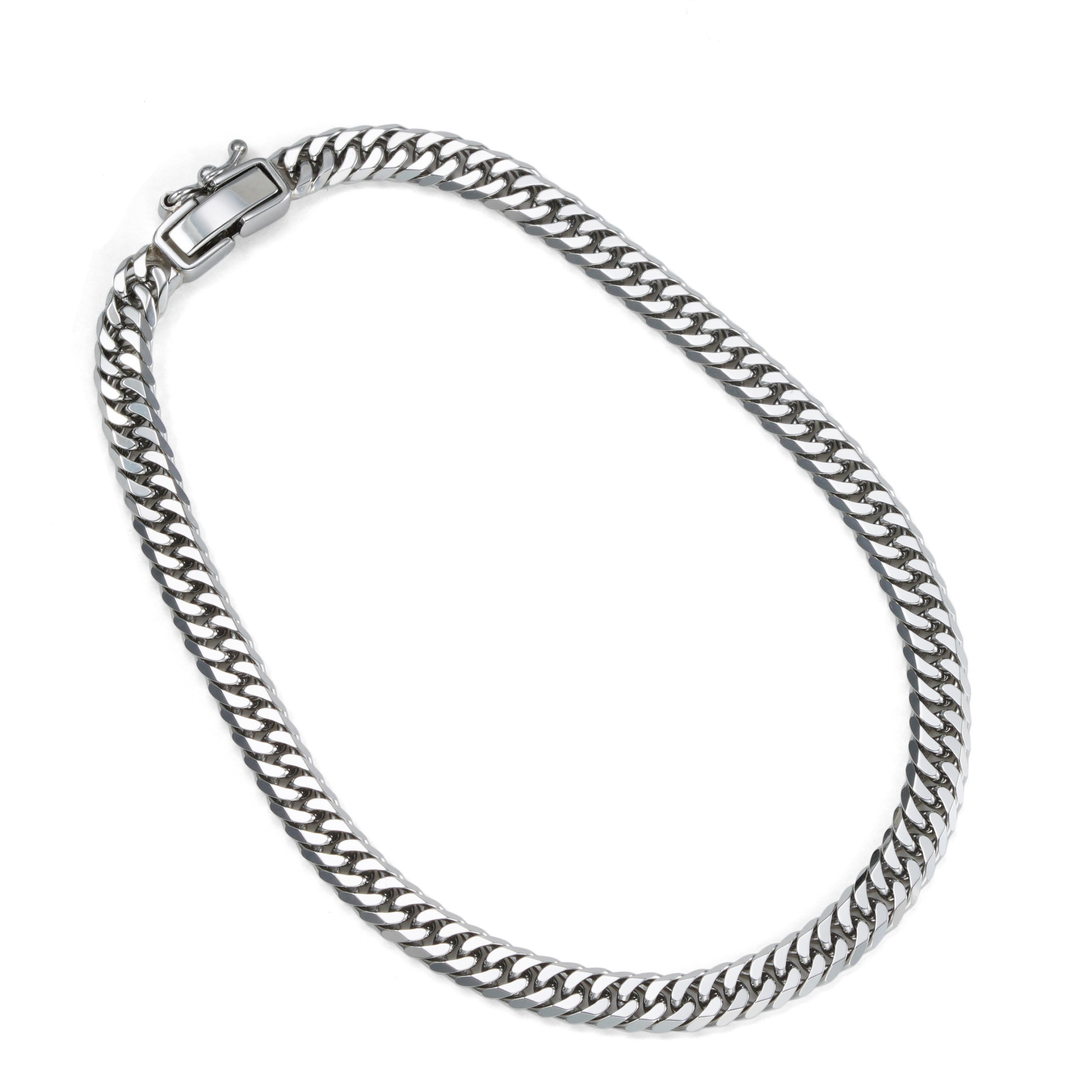 Pt850 プラチナ850 喜平ブレスレット 6面ダブル 約10g 18cm 4.1mm幅 中