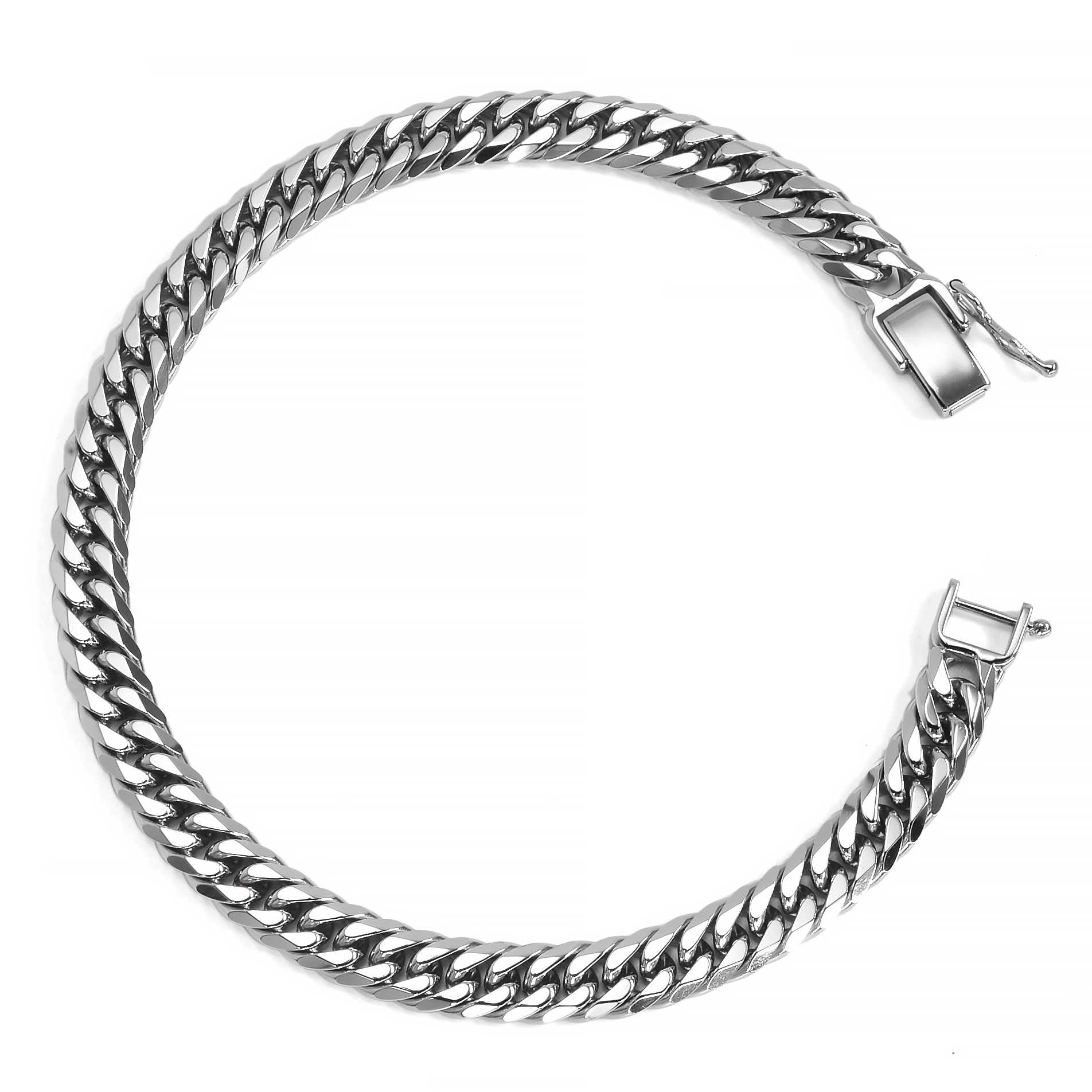 Pt850 プラチナ850 喜平ブレスレット 6面ダブル 30g 20cm 6.3mm幅 中