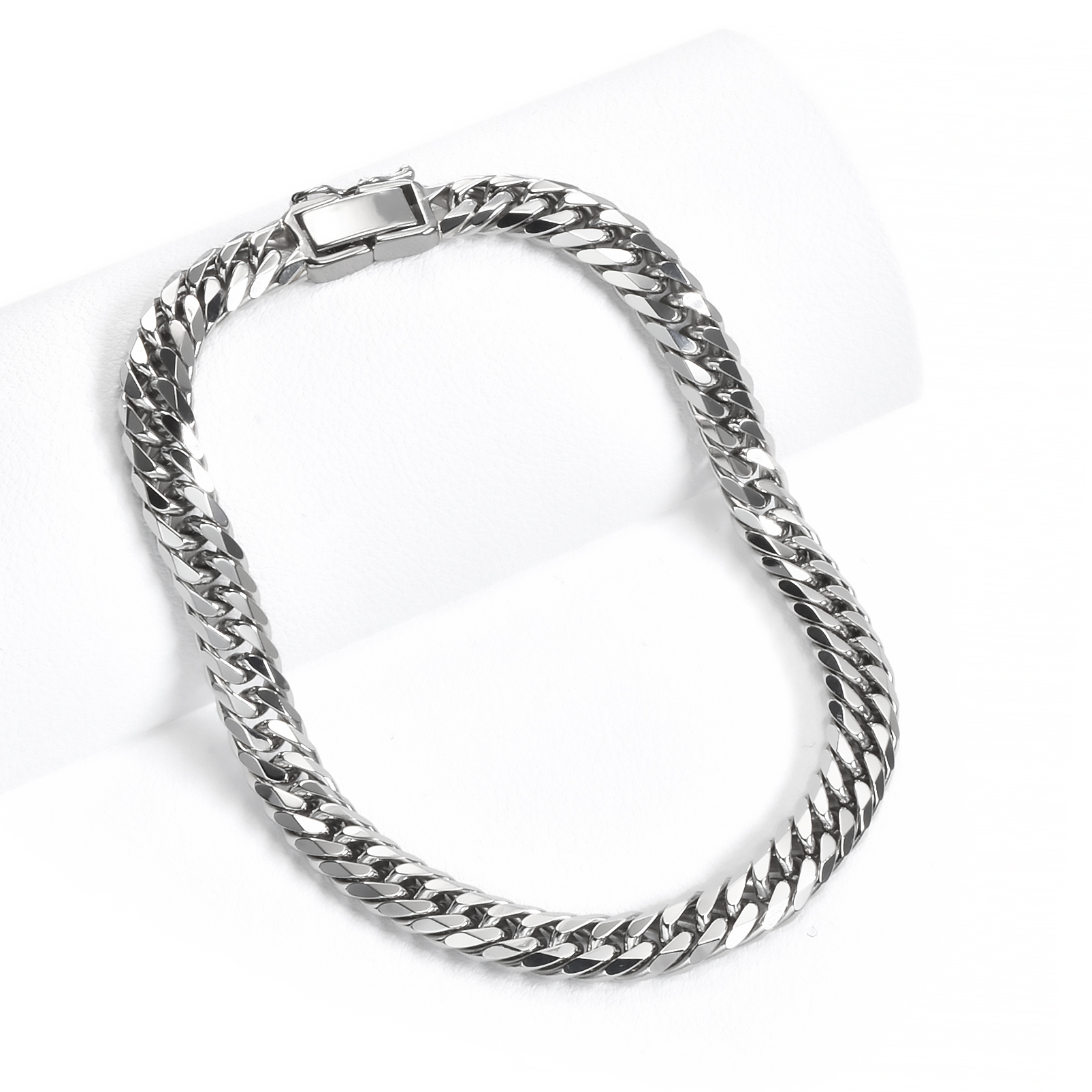 Pt850 プラチナ850 喜平ブレスレット 6面ダブル 30g 20cm 6.3mm幅 中