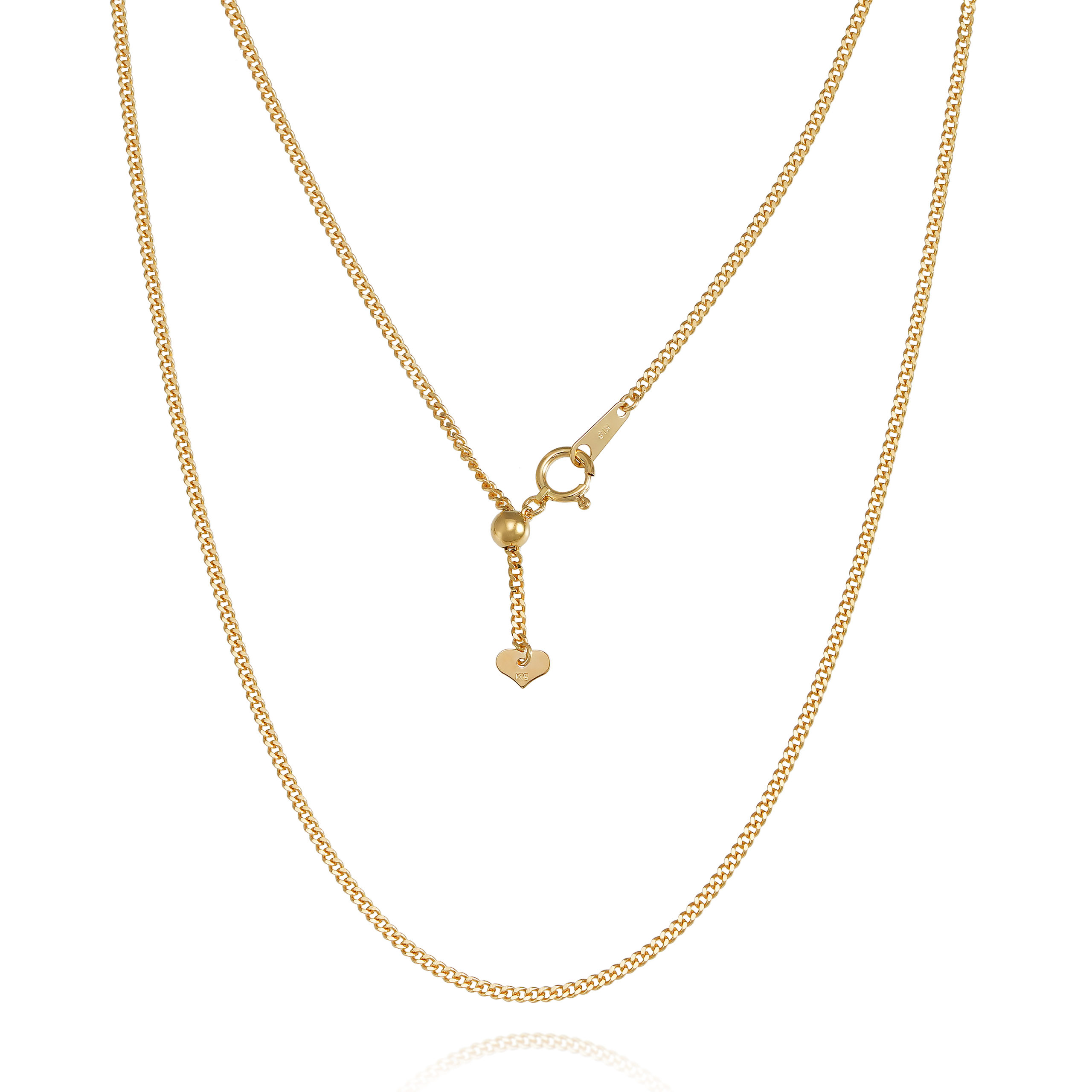 K18 18金 喜平ネックレス 2面シングル 1.6mm幅 4.5g 45cm 引輪 フリー