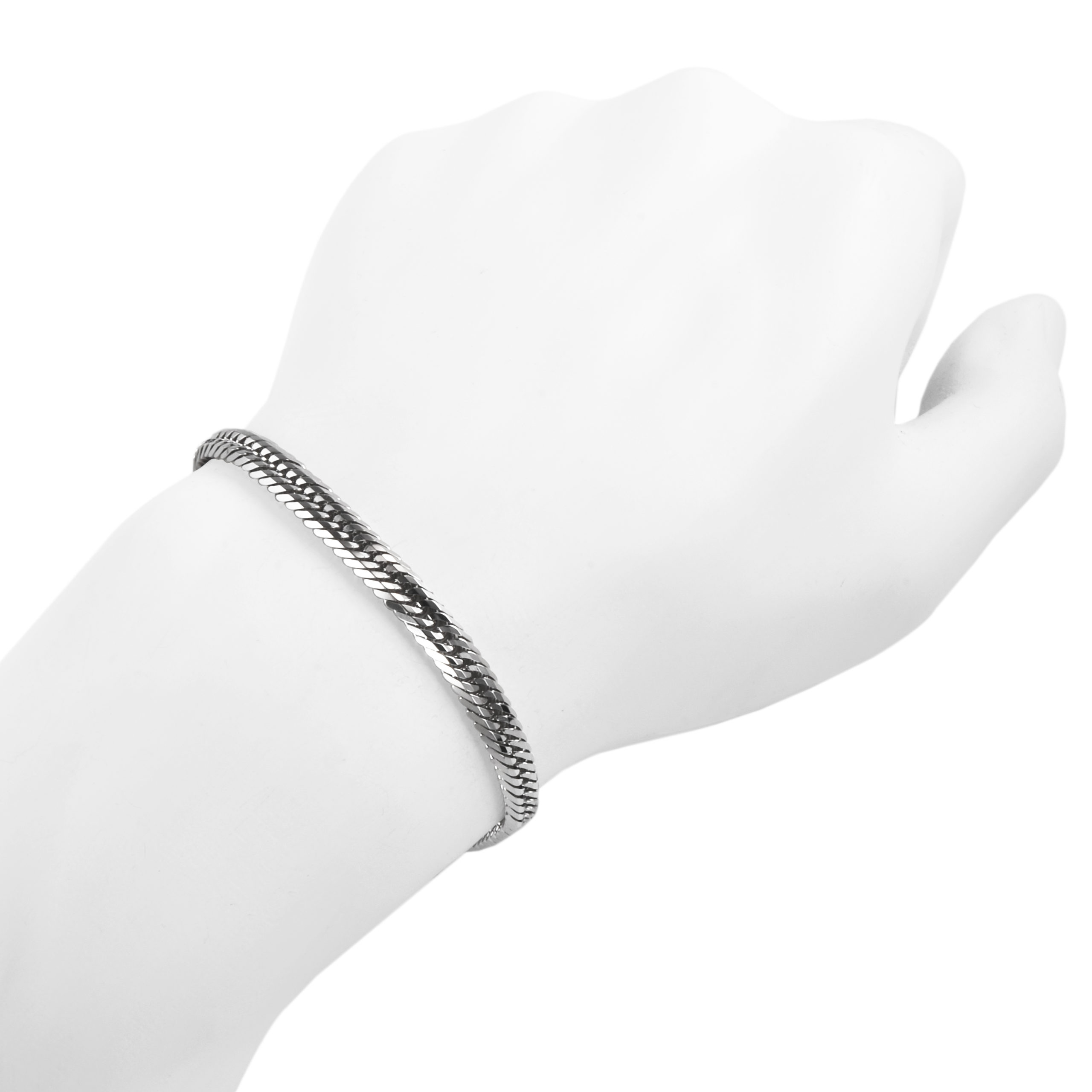 Pt850 プラチナ 喜平ブレスレット 12面トリプル 20g 20cm 5.8mm幅 中