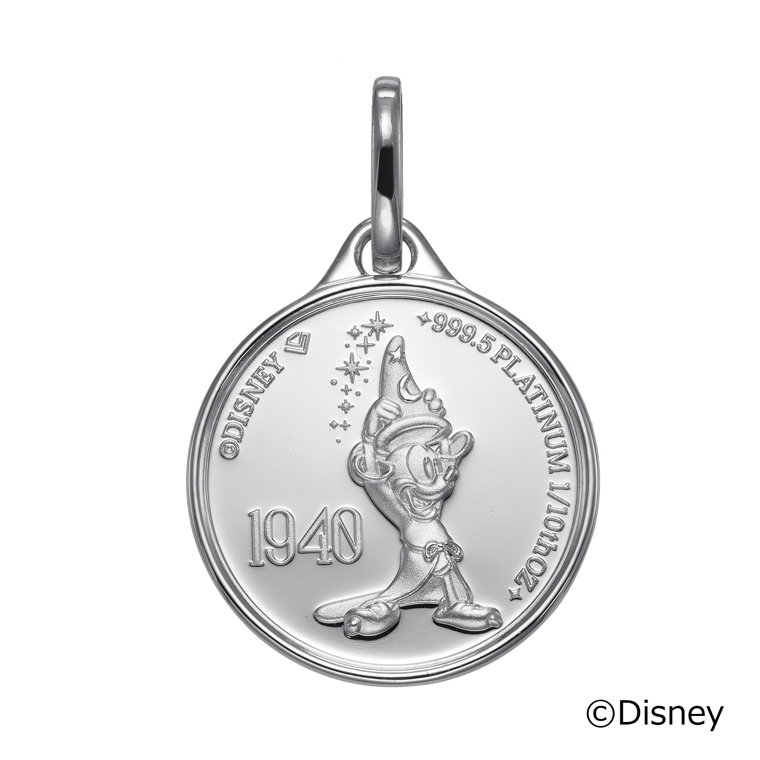 Pt999 純プラチナ メダル ペンダント ディズニー ミッキーマウス