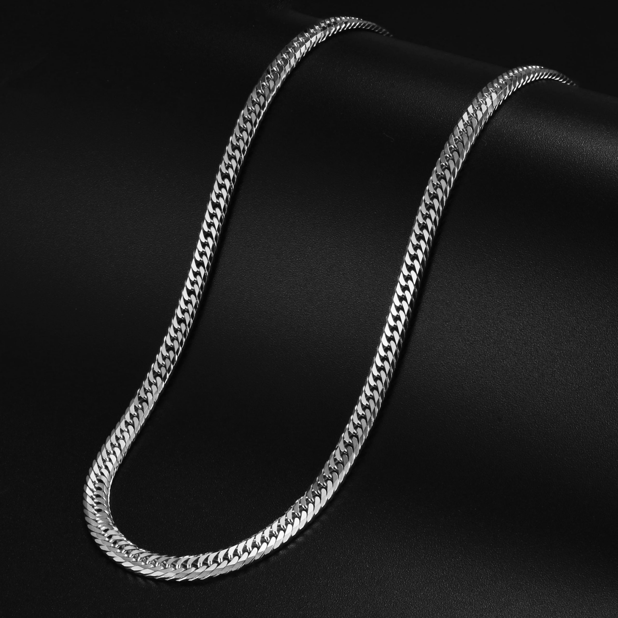 Pt850 プラチナ850 喜平ネックレス 8面トリプル フラットカット 22g