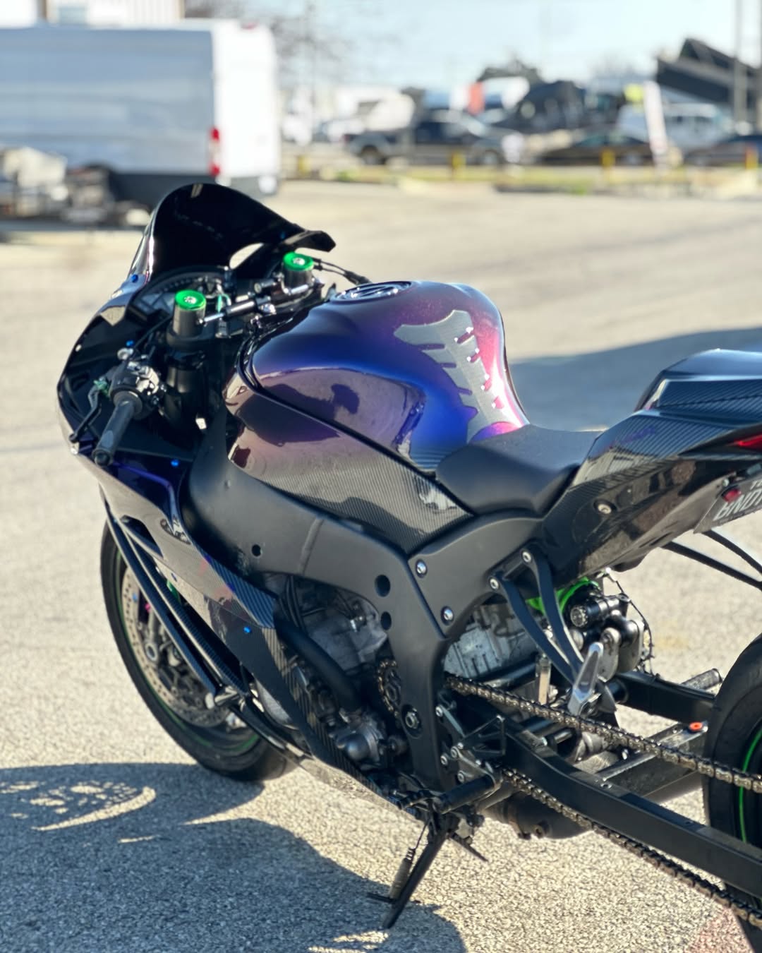 Carbon fiber fairing with the Chameleon color-Kawasaki ZX-10R 2016