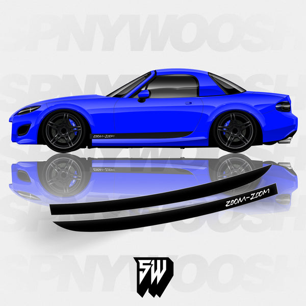 Solid NC MX5 Miata Side Stripes – Spinnywhoosh Graphics