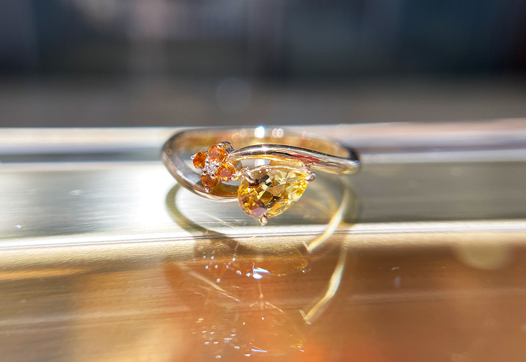 イエローベリル リング 0.384ct