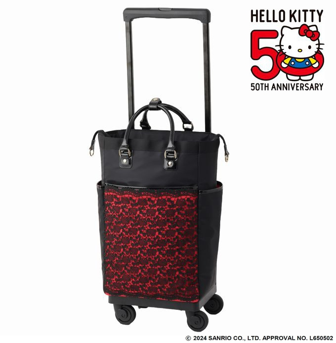 D-643 Hello Kitty×近沢レース店×スワニーコラボ キャリーバッグ 座面