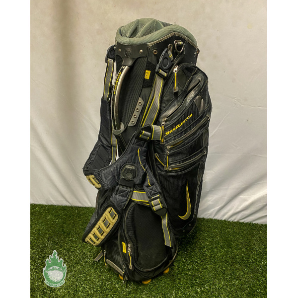 Used Black/Yellow Nike Sasquatch Golf Stand Bag 14-Way With Strap